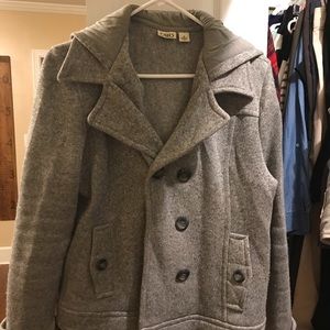 Gray and comfortable pea coat